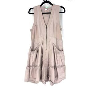 Anthropologie Daily Practice Beige Parachute Mini Dress